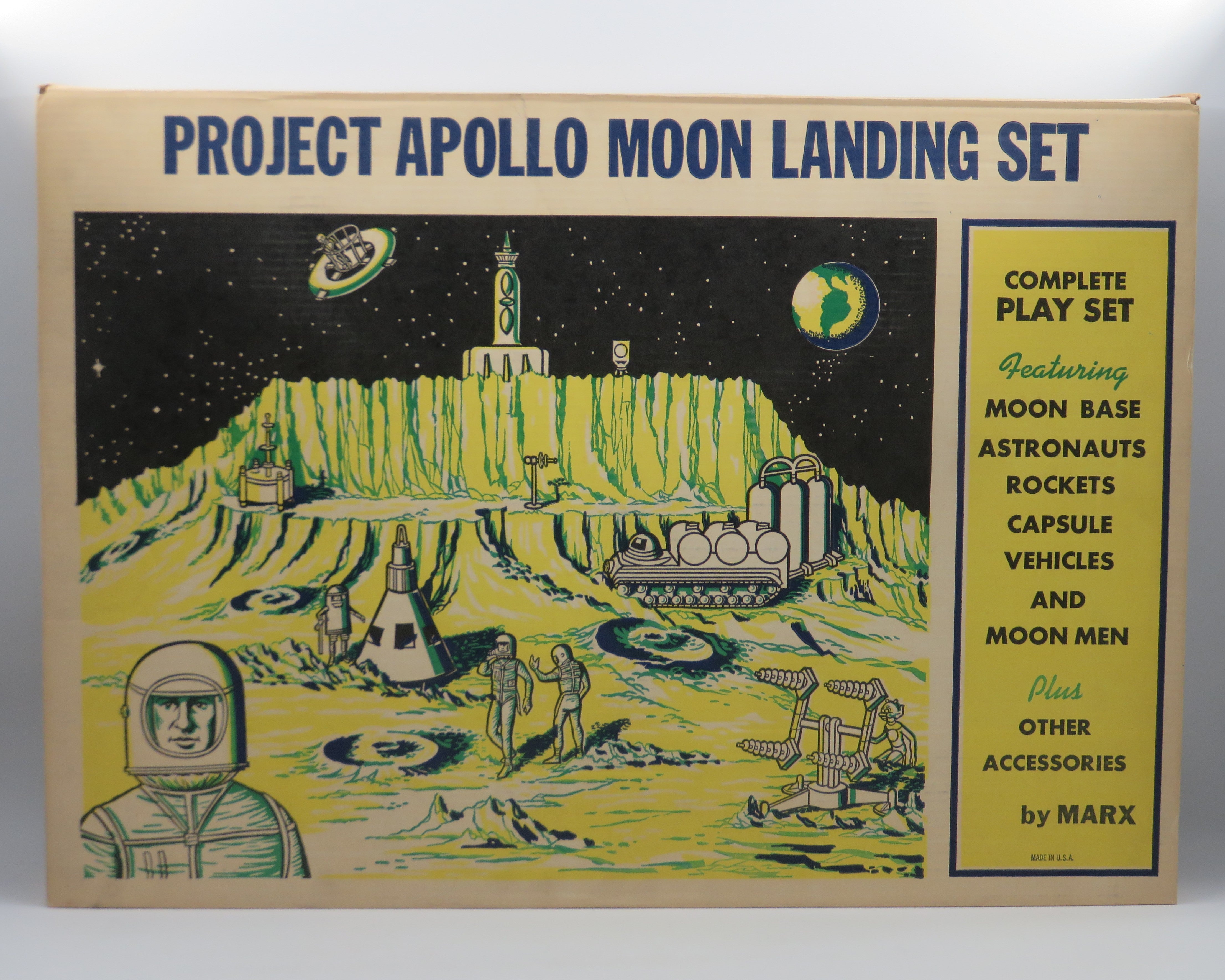 VINTAGE Project Apollo Moon Landing Set - Louis Marx & Co./Marx Toys (1968) #4646 Collectible
